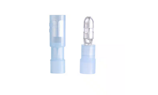 16-14 AWG 0.156 in. Tab Snap Connector Butt Splice 5 Female and 5 Male, Blue (10-Pack) - 9691921