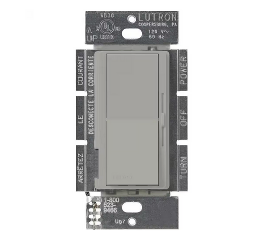 Diva 3-Speed Fan Control, Single-Pole/3-Way, 1.5 Amp, Gray (DVFSQ-F-GR)