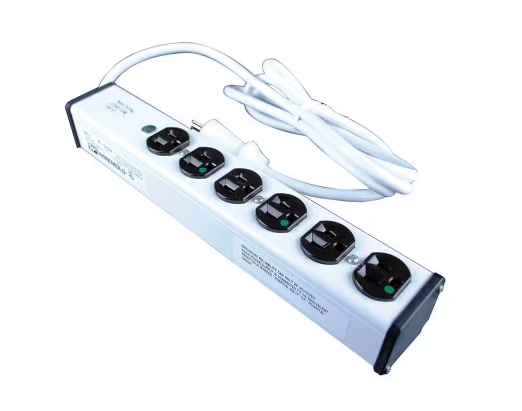 Wiremold 6-Outlet 15 Amp Medical Grade Power Strip, 15 ft. Cord - 91000541626