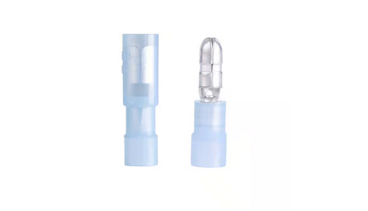 16-14 AWG Bullet Disconnect Male/Female Pairs 0.156 in. Plug, Blue (Case of 5) - 91002098370