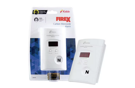 Firex Plug-in Carbon Monoxide Detector, 9-Volt Battery Backup and Digital Display, CO Detector - 9201001