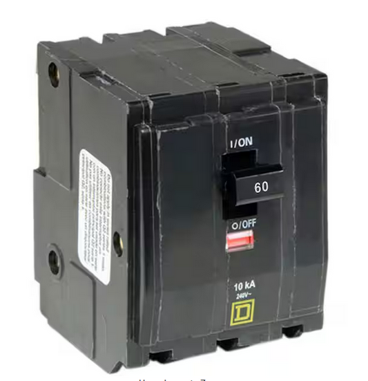 QO 60 Amp 3-Pole Plug-In Circuit Breaker - 91001257116