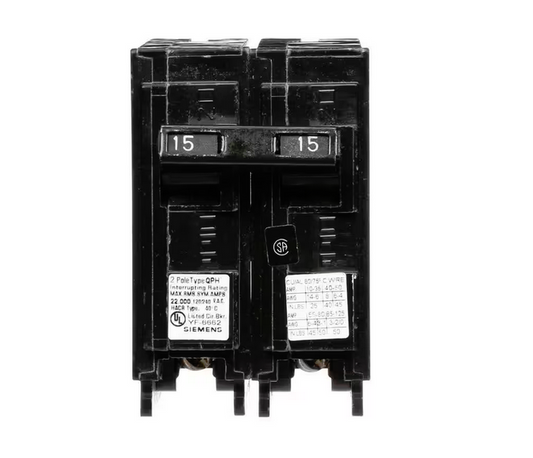 15 Amp 2-Pole QPH 22 kA Circuit Breaker