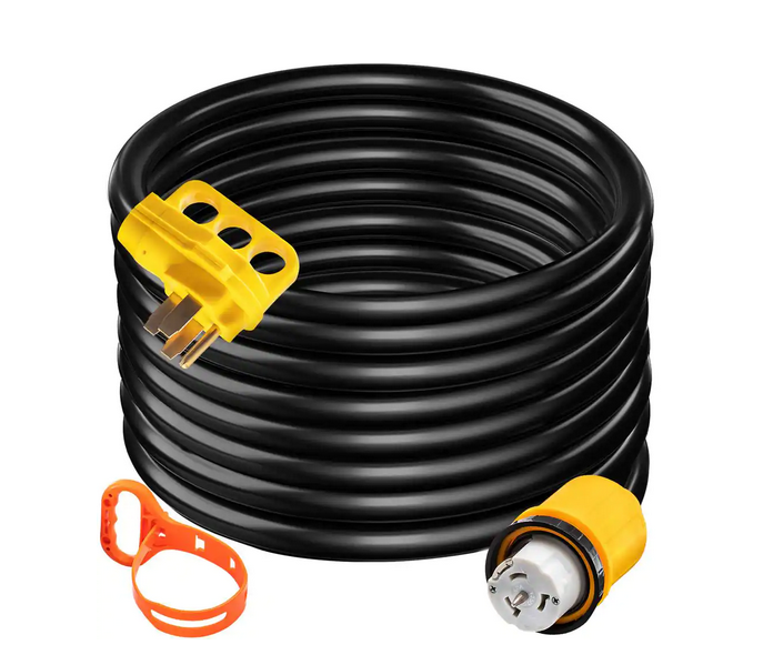 Generator Power Cord 25 ft. 125/250-Volt 50 Amp RV Extension Cord 12,000W STW Cable N14-50P Outlet ETL Listed for Home - 91007827591