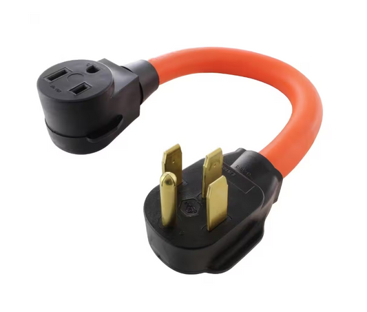 AC Connectors 1.5 ft. 50 Amp RV/ Range/ Generator 14-50 Plug to 6-50R 50A 250V Welder Adapter - 91003541586