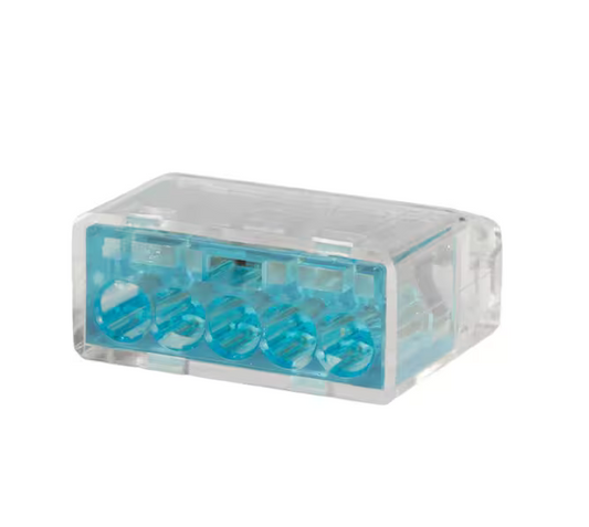 Blue 5 Port Push-In Wire Connector (50-Pack)