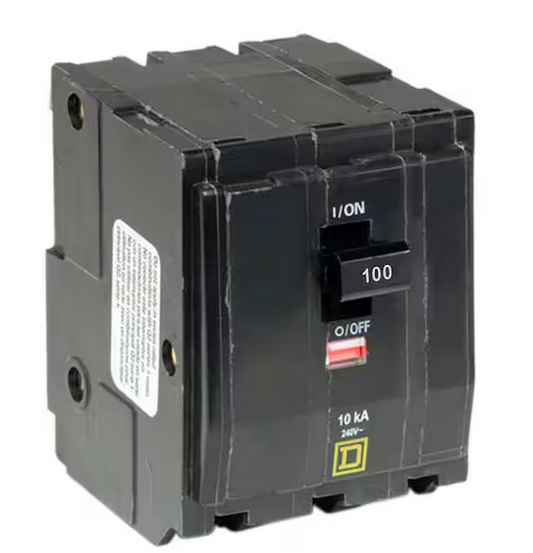 QO 100 Amp 3-Pole Plug-In Circuit Breaker - 91005527231