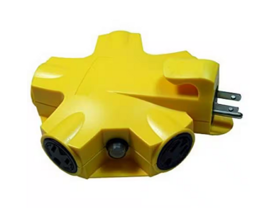 5-Outlet Heavy-Duty Extension Cord Adapter Converter with 2-Cord Locks - 91002757133