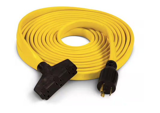 25 ft. 30 Amp 125-Volt Fan-Style Flat Generator Extension Cord - 91003060803