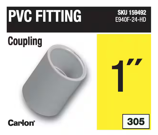 1 in. PVC Standard Coupling - 9159492