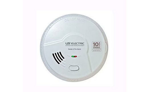 2-In-1 Smoke and Fire Alarm Detector Hardwired 10-Year Sealed Battery Backup Microprocessor Technology - 91005590450