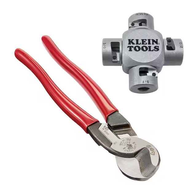 Large Cable Stripper and High Leverage Cable Cutter Tool Set