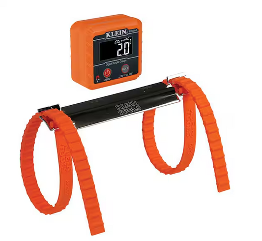 Digital Level and Angle Gauge with Plumbers Straps Tool Set, 2-Piece - 91006898307