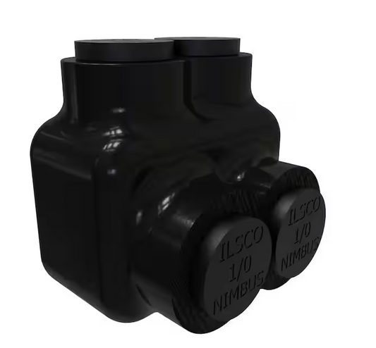 Nimbus Insulated Aluminum Multi-Tap Connector, Conductor Range 1/0-14, 2 Ports, Single Sided Entry - 91006426806