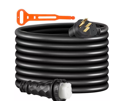 RV Shore Power Extension Cord 36 ft. 6/4 50 Amp 250-Volt Heavy-Duty STW Twist Lock Cord RV Replacement Cord - 91008303969