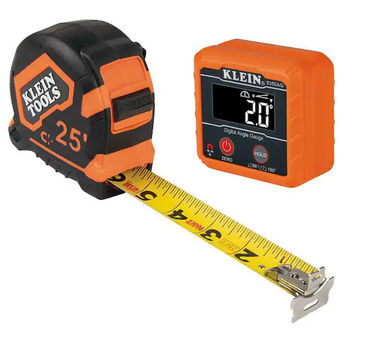 2-Piece Tape Measure and Digital Angle Gauge and Level Tool Set