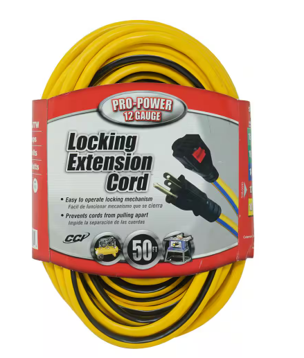 50 ft. 12/3 SJTW Push-Lock Outdoor Heavy-Duty Extension Cord - 91004350846