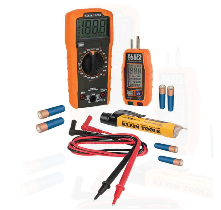 Multimeter, Voltage Tester and Outlet Tester Premium Electrical Tool Set - 91006368159