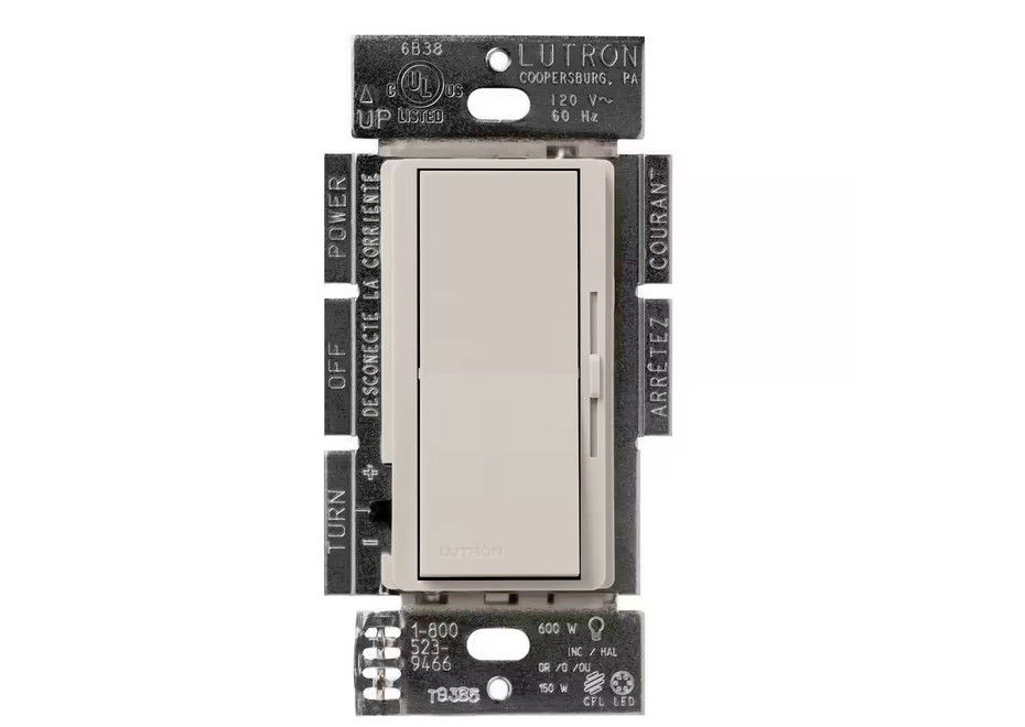 Diva Dimmer Switch for Magnetic Low Voltage, 450-Watt/Single-Pole, Taupe (DVSCLV-600P-TP)