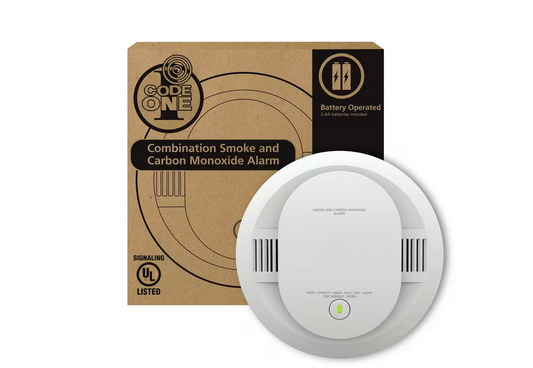 Code One Smoke & Carbon Monoxide Detector Powered by 2-AA Battery - 91008622057