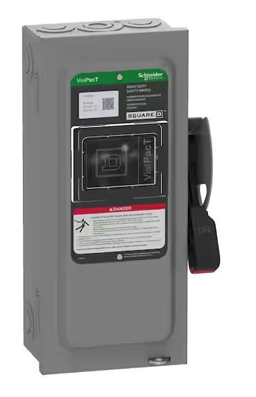 VisiPacT 30 Amp 600-Volt 3-Pole Fused With Neutral Indoor Heavy-Duty Safety Switch VH361N - 91010777197