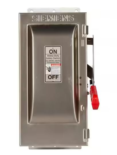 Heavy Duty 30 Amp 600-Volt 3-Pole Type 4X Non-Fusible Safety Switch