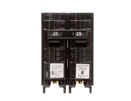 25 Amp 2-Pole QPH 22 kA Circuit Breaker