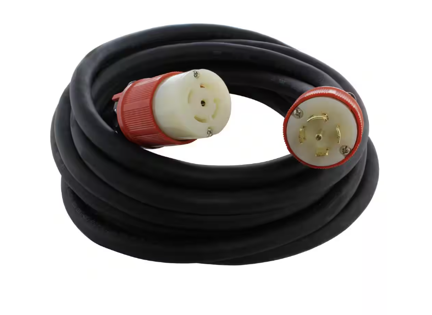 100 ft. SOOW 10/5 NEMA L21-30 30 Amp 3-Phase 120-Volt/208-Volt Industrial Rubber Extension Cord - 91008343263