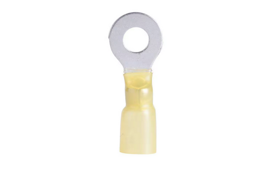 12-10 AWG 8-10 Stud Ring Spade Terminal, Yellow (5-Pack) - 9279357