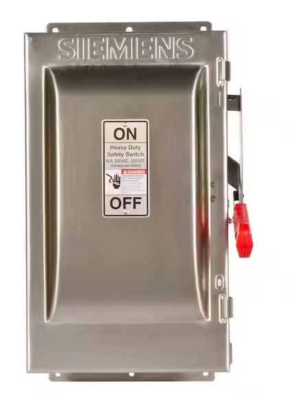 Heavy Duty 60 Amp 240-Volt 3-Pole Type 4X Fusible Safety Switch - 91001262337