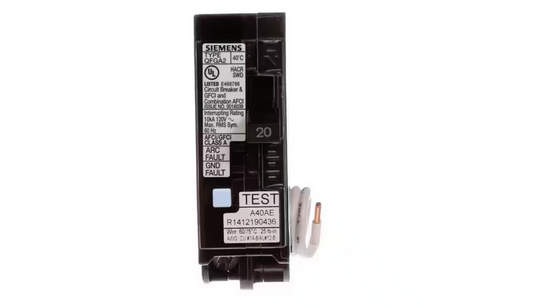 20 Amp AFCI/GFCI Dual Function Circuit Breaker - 91001235840