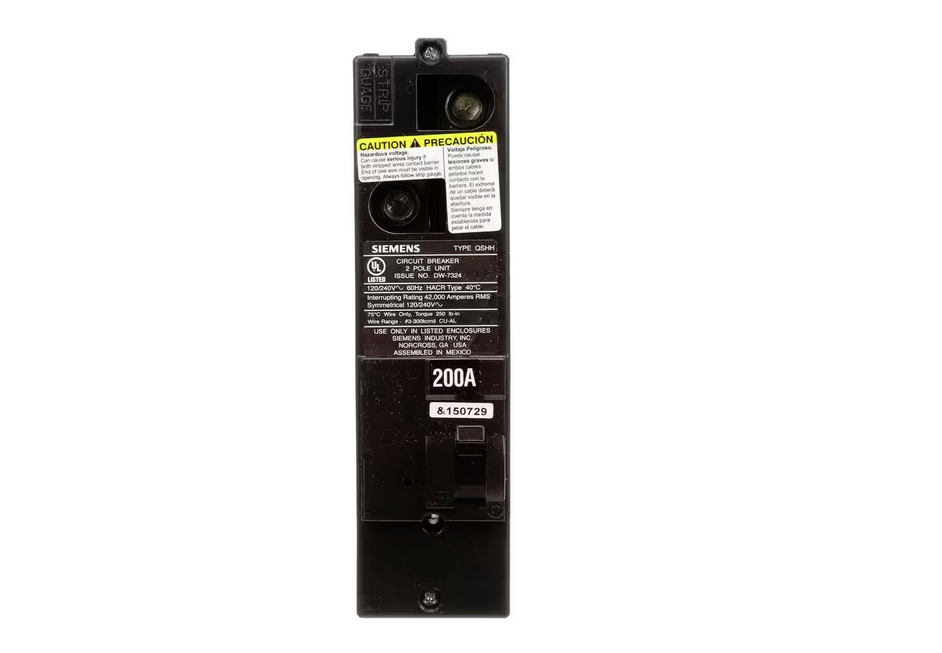 200 Amp Double-Pole 42kA Type QS Multi-Family Main Breaker