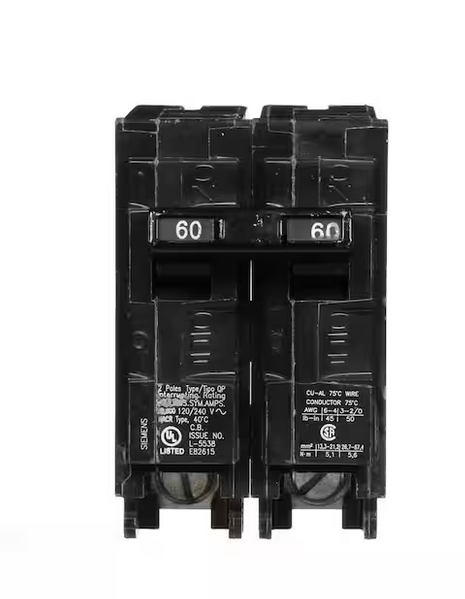 60 Amp Double-Pole Type QP Circuit Breaker - 9992615