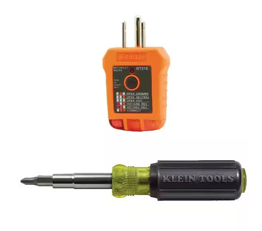 11-in-1 Multi-Bit Screwdriver and Nut Driver and GFCI Receptacle Tester Tool Set