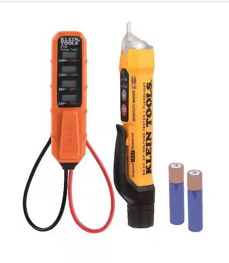 3-Piece AC/DC Voltage Tester, 12V-1000-Volt AC Dual Range Non-Contact Voltage Tester & GFCI Receptacle Tester Tool Set - 91009471670