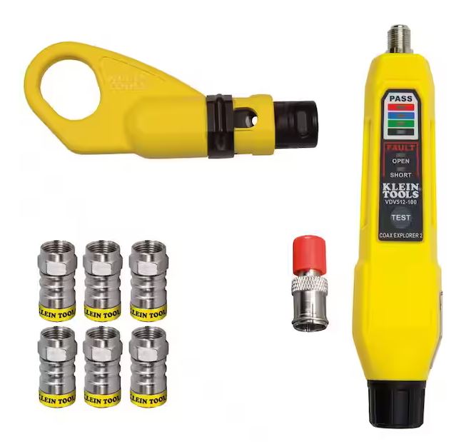 Coax Push-On Connector Installation and Test Tool Set