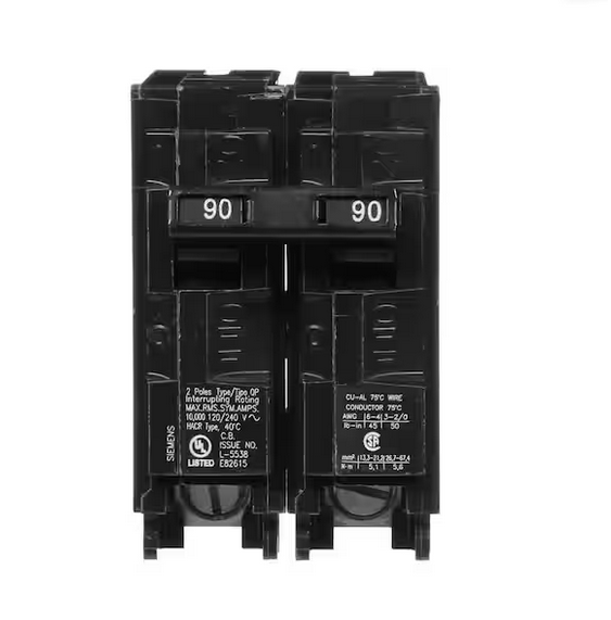 90 Amp Double-Pole Type QP Circuit Breaker - 9100258