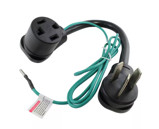 3-Prong 50A Dryer/Range Plug to 4-Prong Dryer Female Connector Adapter - 91004749837