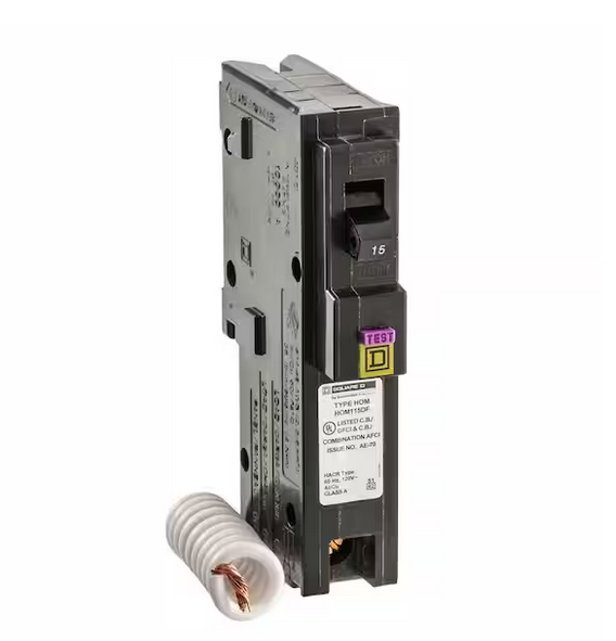 Homeline 15 Amp Single-Pole Dual Function (CAFCI and GFCI) Circuit Breaker (4-Pack) - 91003186742