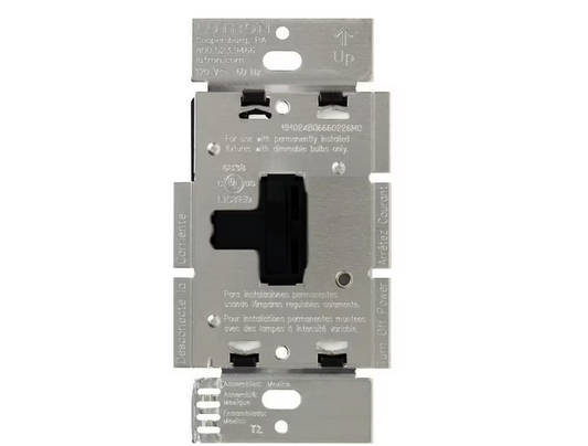 Toggler Dimmer Switch for Magnetic Low-Voltage, 600-Watt/Single-Pole, Black (AYLV-600P-BL)