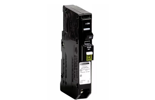 QO 20 Amp Single-Pole Plug-On Neutral Combination Arc Fault Circuit Breaker - 91000040160