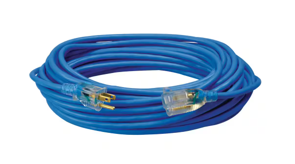 50 ft. 16/3 SJTW Cold Weather Outdoor Light-Duty Extension Cord with Lighted End - 91005706680