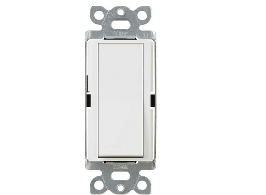 Claro On/Off Switch with Locator Light, 15 Amp/4 Way, White (CA-4PSNL-WH)