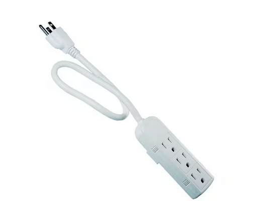 3-Outlet Mini Power Strip with 1.5 ft. Cord - 91000392430