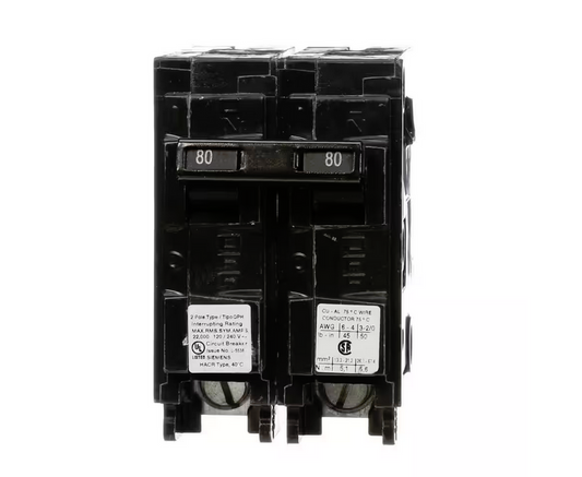 80 Amp 2-Pole QPH 22 kA Circuit Breaker