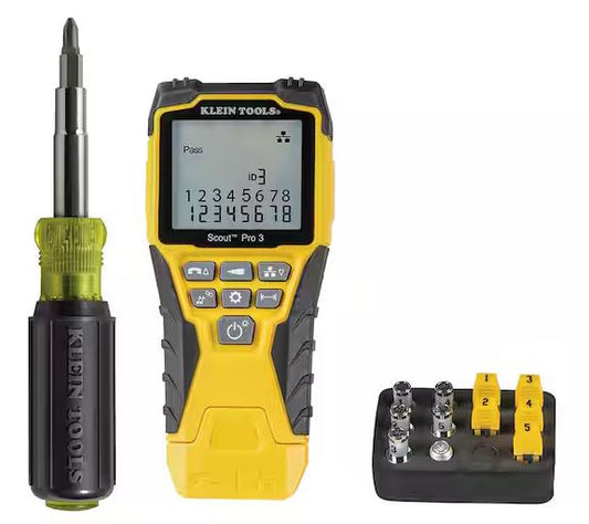 Scout Pro 3 Cable Tester and Multi-Bit Screwdriver Tool Set