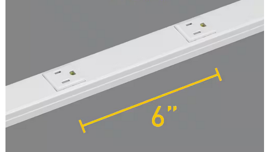 Wiremold Plugmold 3 ft. 5-Outlet/2-USB Hardwire Power Strip with Tamper Resistant Receptacles, White - 91000511638