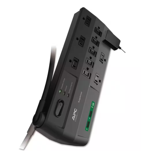 11-Outlet Power Strip Surge Protector with 2880 Joule Surge Protection in Black - 91011701798