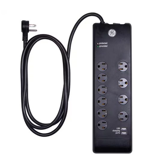 10-Outlet 2 USB Port Premium Surge Protector