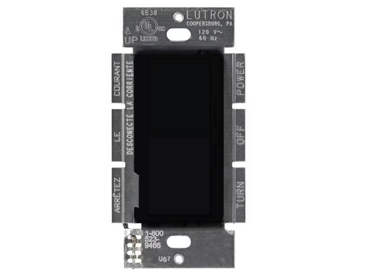 Diva 3-Speed Fan Control, Single-Pole/3-Way, 1.5 Amp, Black (DVFSQ-F-BL)